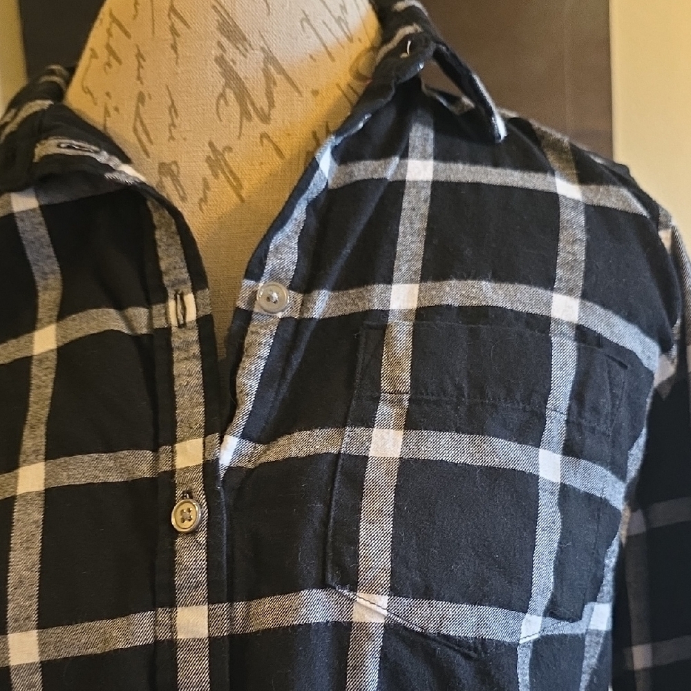 J. Crew Flannel Checkered Long Sleeve Button Down Top